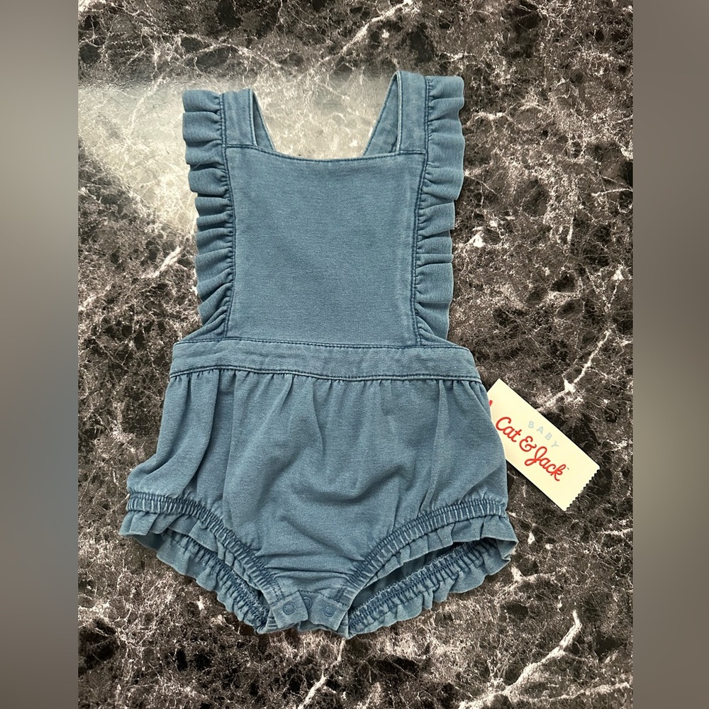 Cat & Jack Light Blue Baby Outfit 6-9m